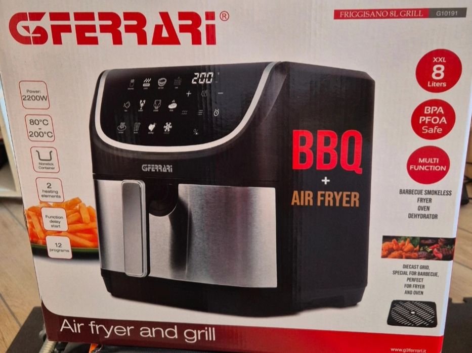 Air Fryer Ferrarri - XXL 8 L - Fritadeira a ar, forno, grill, desidrat