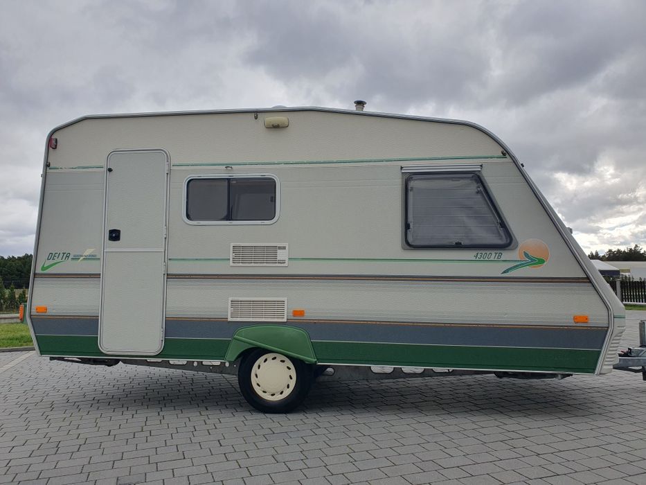 Przyczepa kempingowa Delta Aero 98r Dmc 1050kg Przedsionek 4x osoby