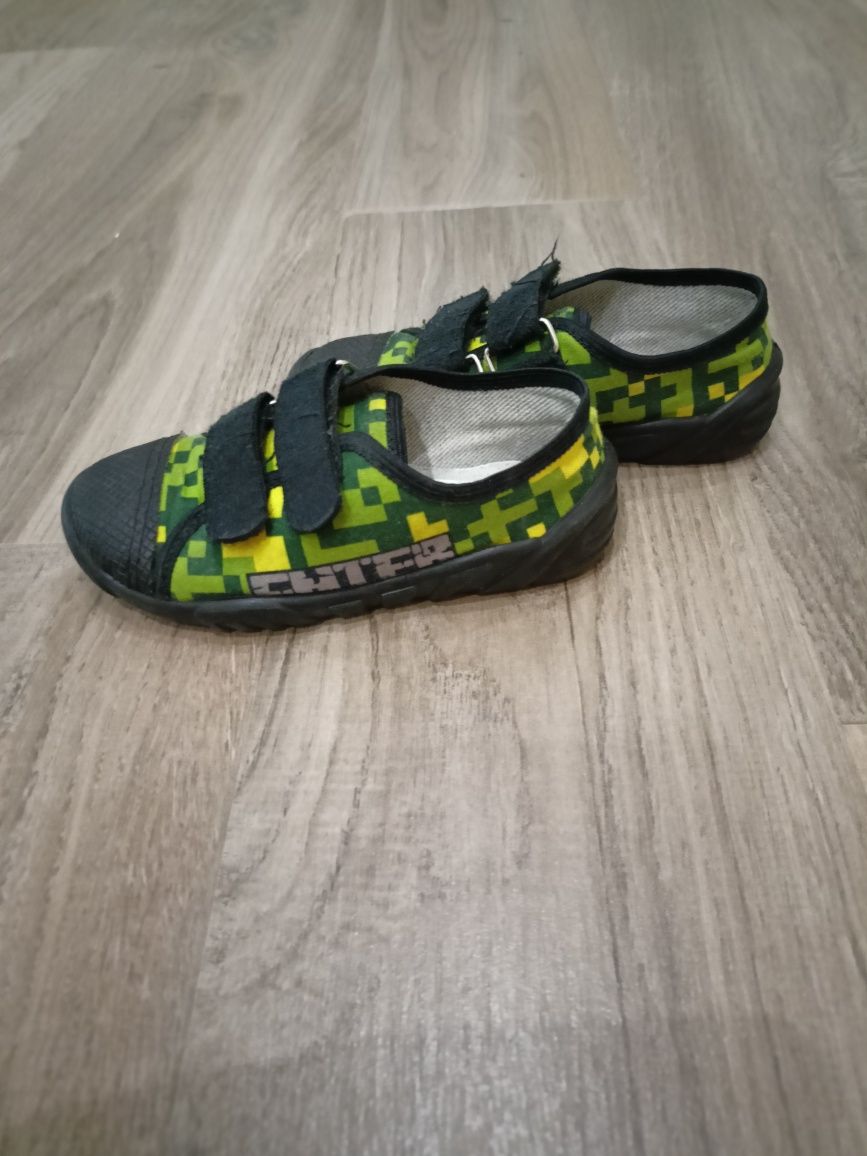 Buty trampki kapcie do przedszkola Minecraft 26 dla chlopca