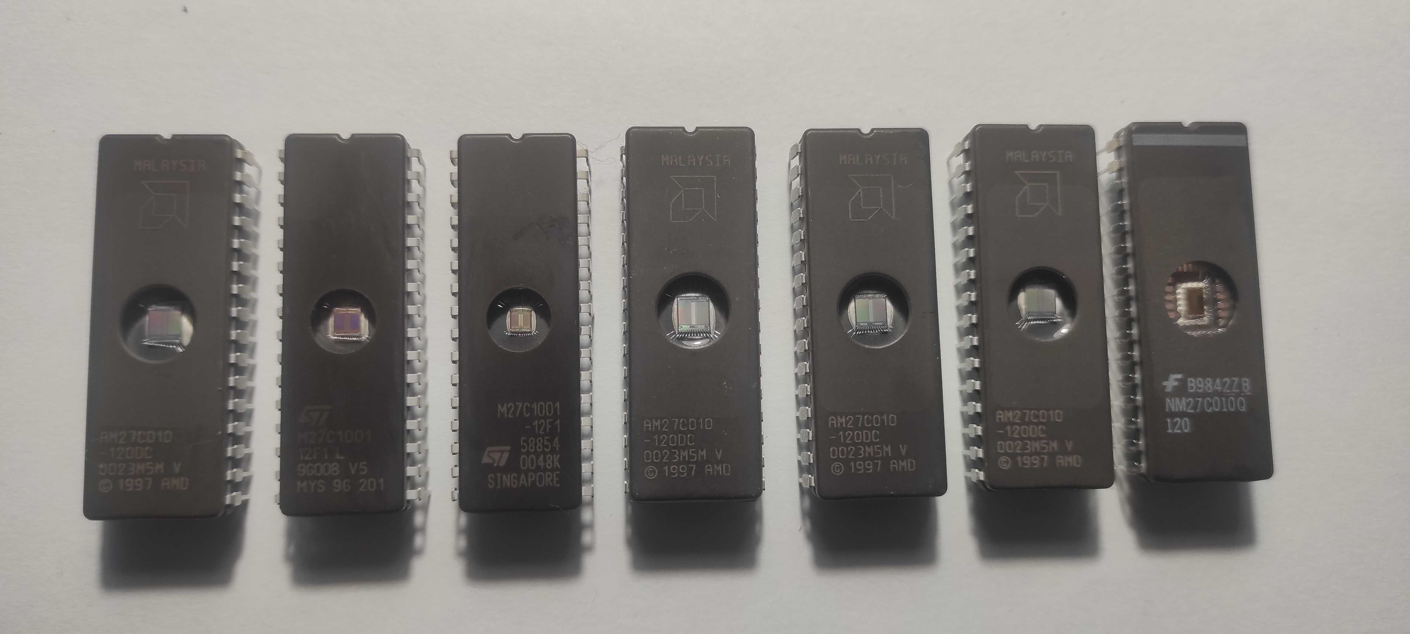 Мікросхеми пам'яті 1Мбіт - M27C1001-12F1, AM27C010-120DC, NM27C010Q120