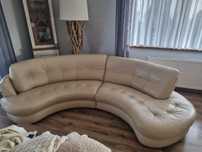 Kanapa sofa narożnik+ fotel+pufa BRW komplet skóra