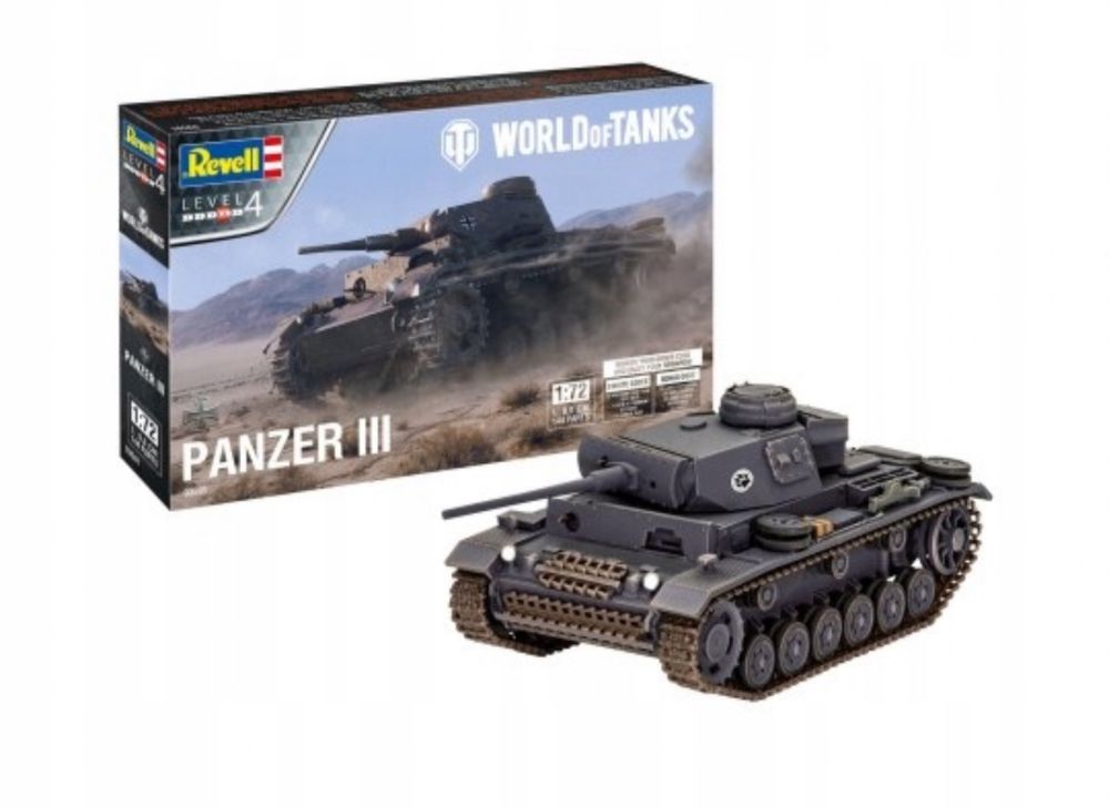 Model do sklejania Revell 03501  WOT WORLD OF TANKS czołg PANZER III