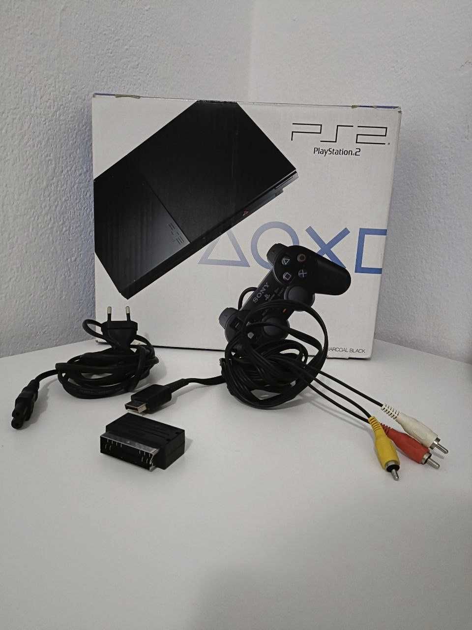 PlayStation 2 Slim + Jogos + Acessórios (Preço Negociável)