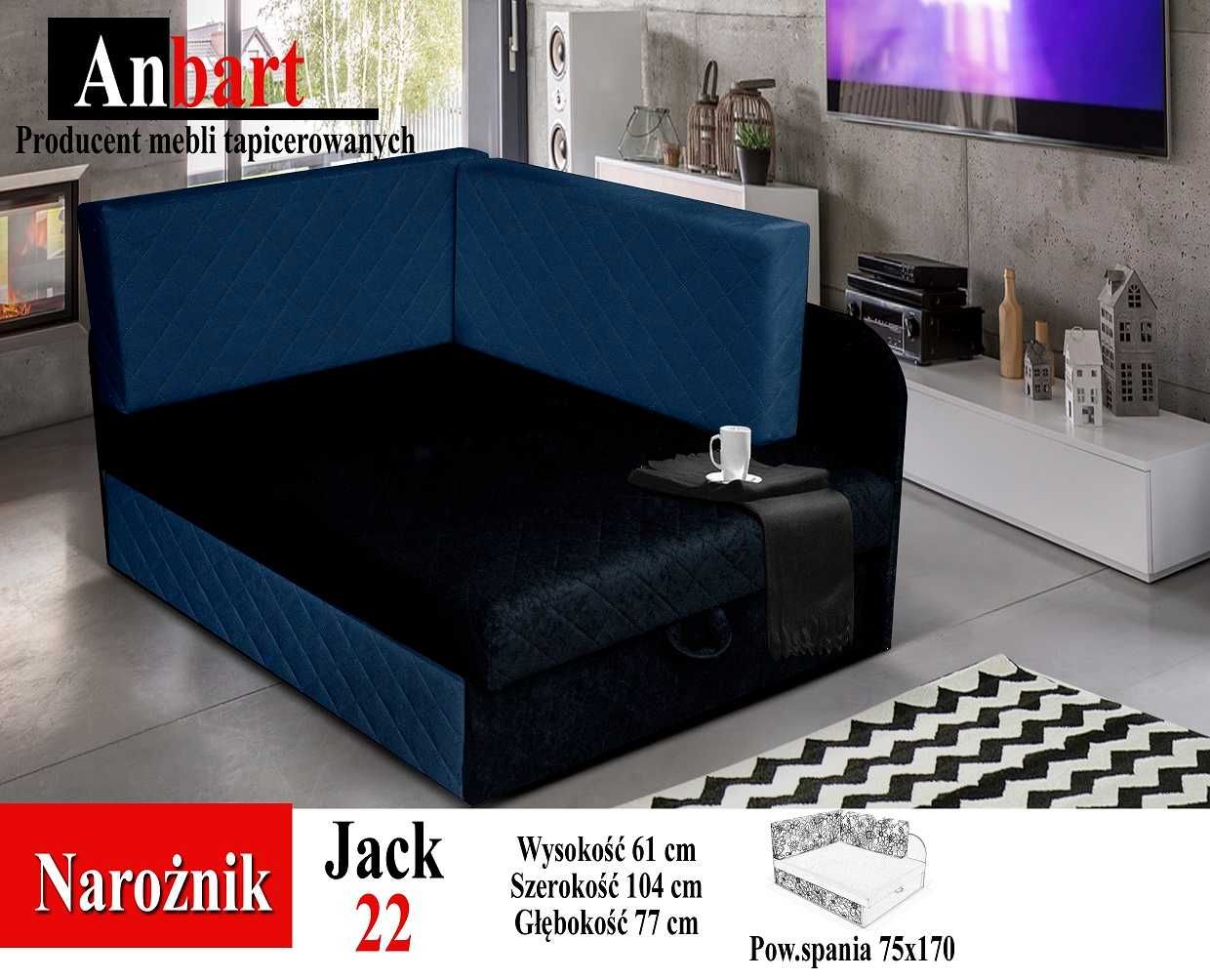 KUBUŚ Naroznik AMERYKANKA Łóżko Dziecięce Sofa Pikowana Tkanina