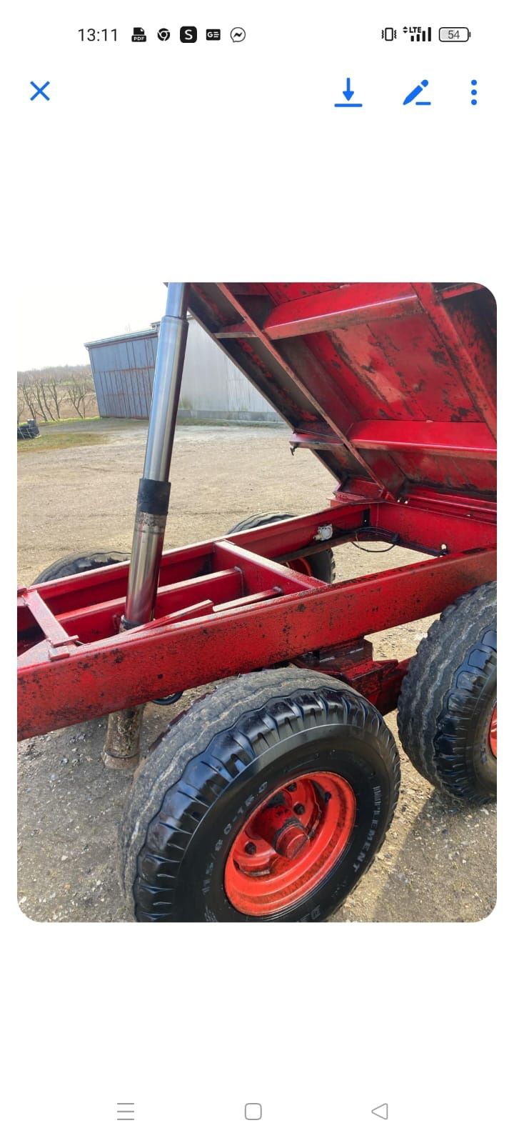Przyczepa rolnicza tandem kellfri bastrup WARFAMA 5-7.5 ton