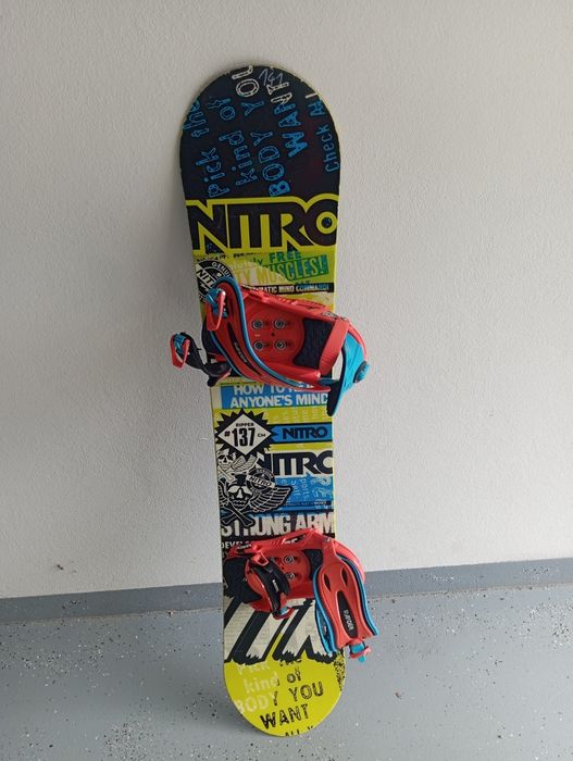 Deska snowboardowa nitro ripper 137 wiązania raiden komplet zestaw