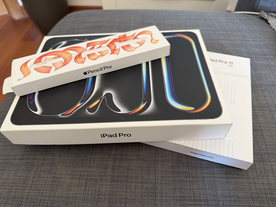 iPad Pro 11 M4 e Pencil Pro como novos