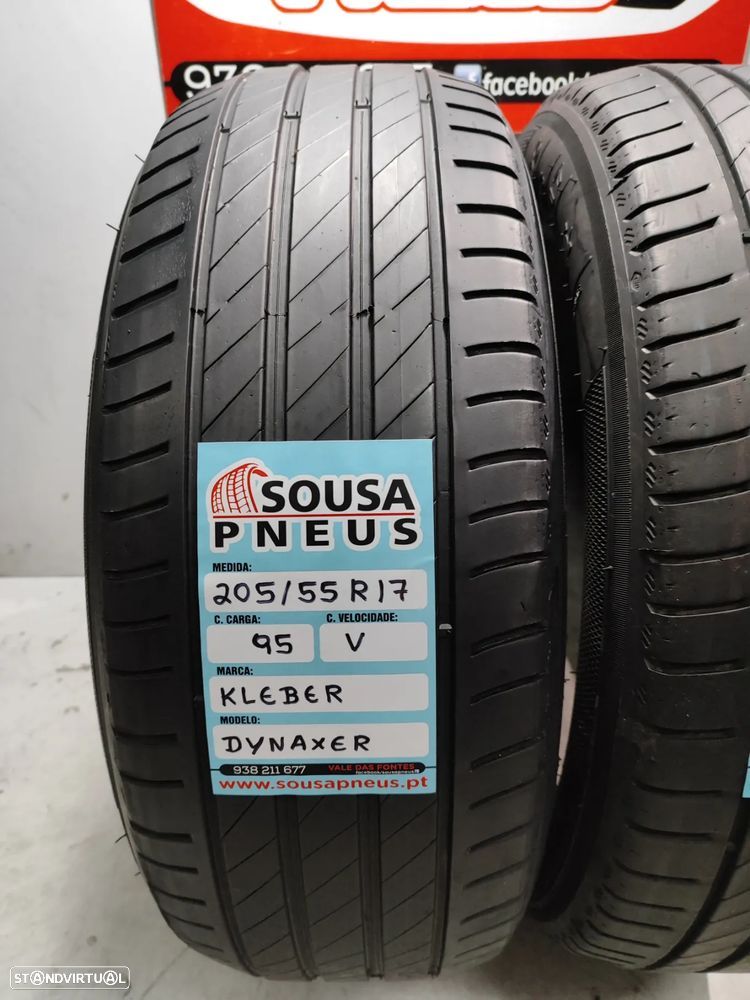 2 pneus semi novos 205-55r17 kleber - oferta da entrega 100 EUROS