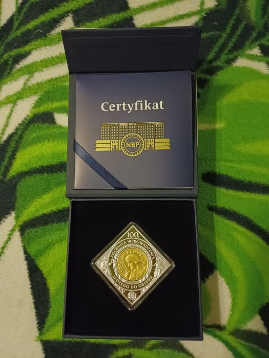 1zł 100rocznica wprowadzenia złotego do obiegu