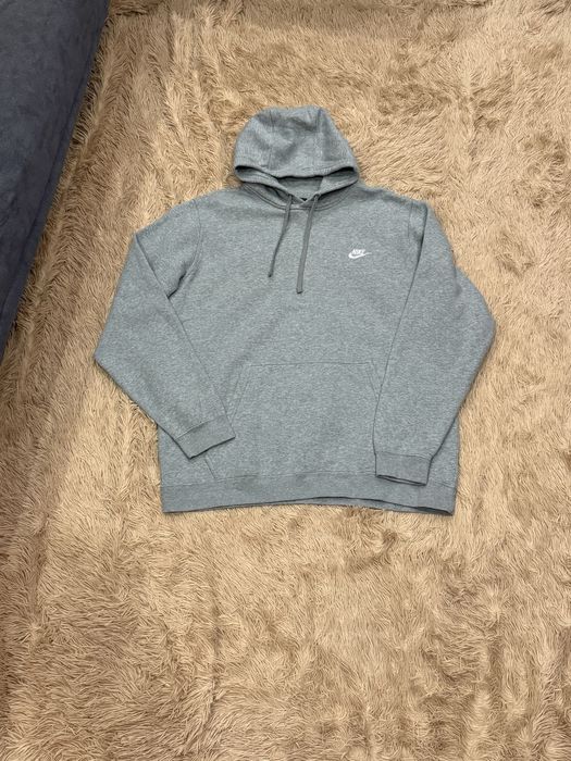 Серая базовая кофта худи nike найк оригинал xxl 2xl