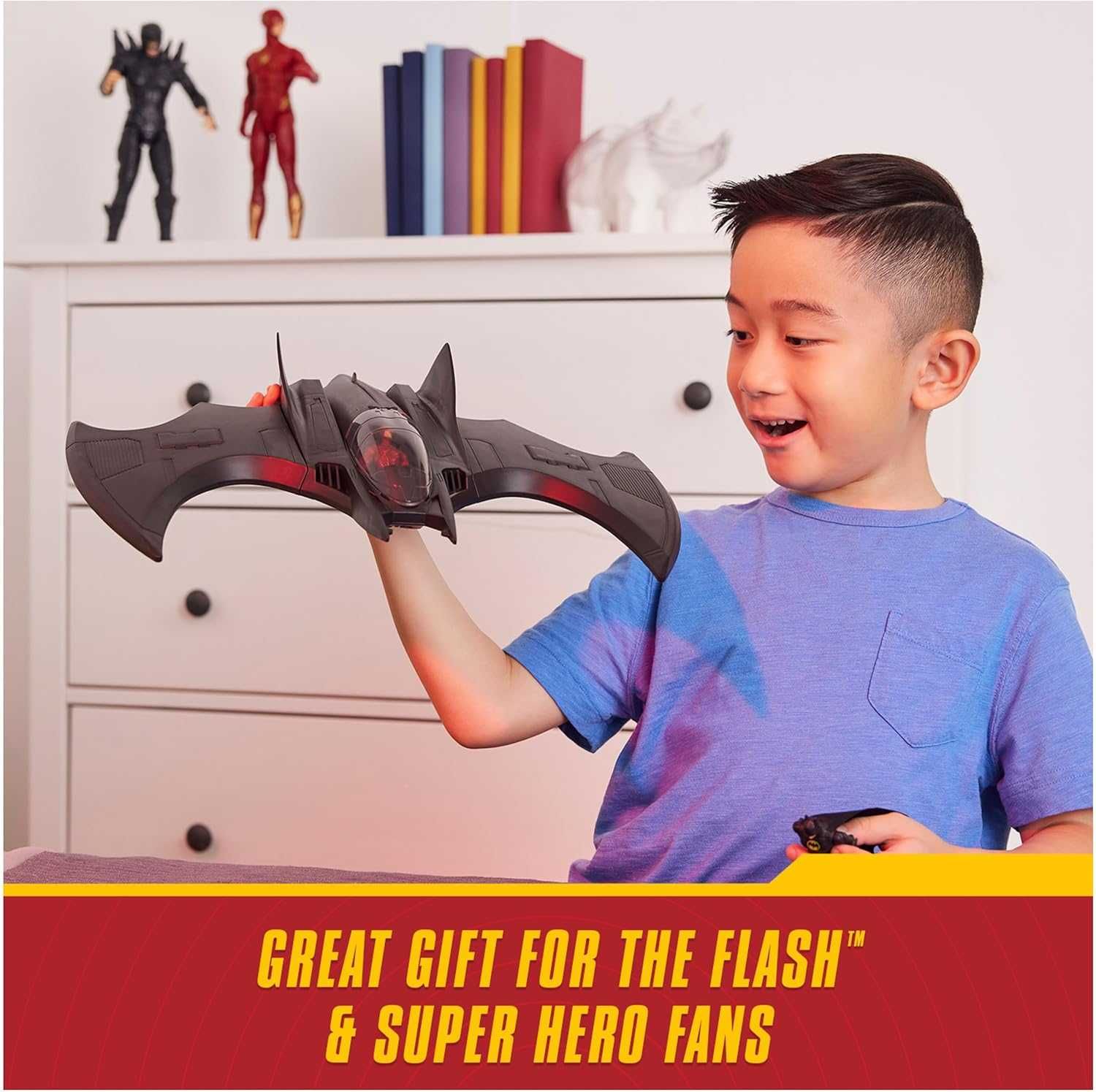 Бетлітак з фігурками Бетмена та Флеша Оригінал The Flash Batwing Set