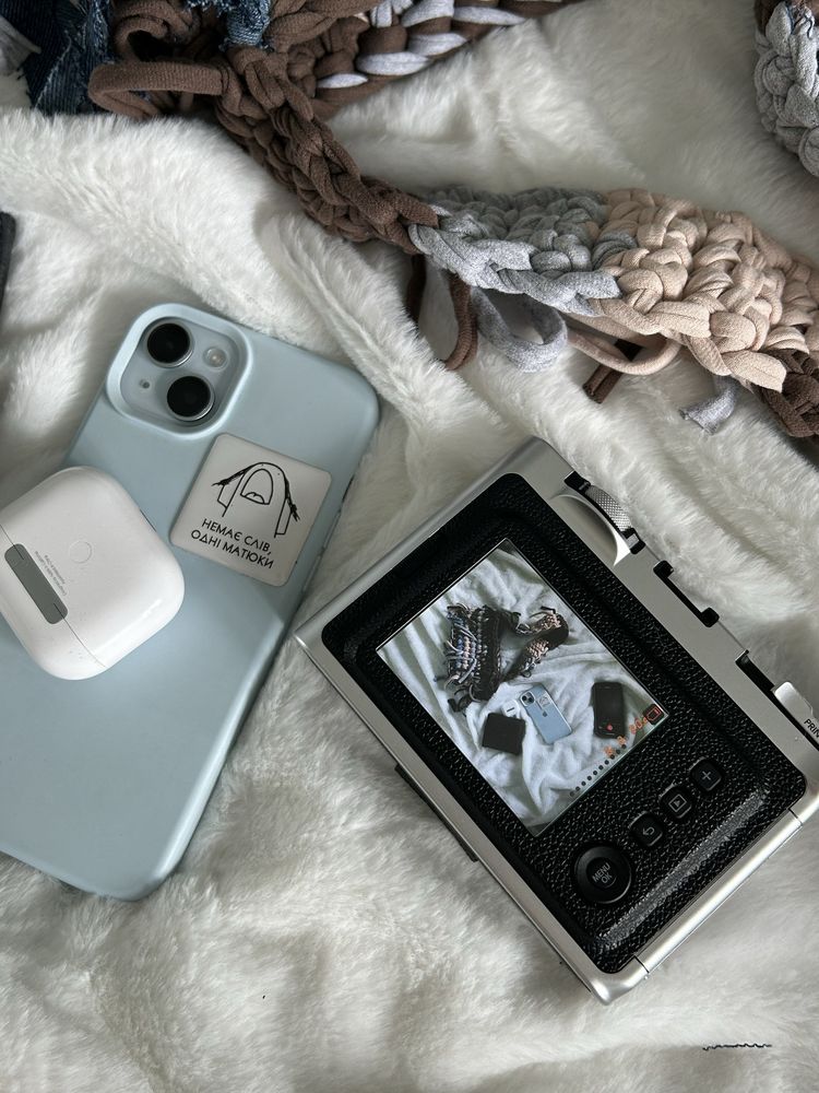 Fujifilm INSTAX mini EVO hybrit black silver камера миттєвого друку