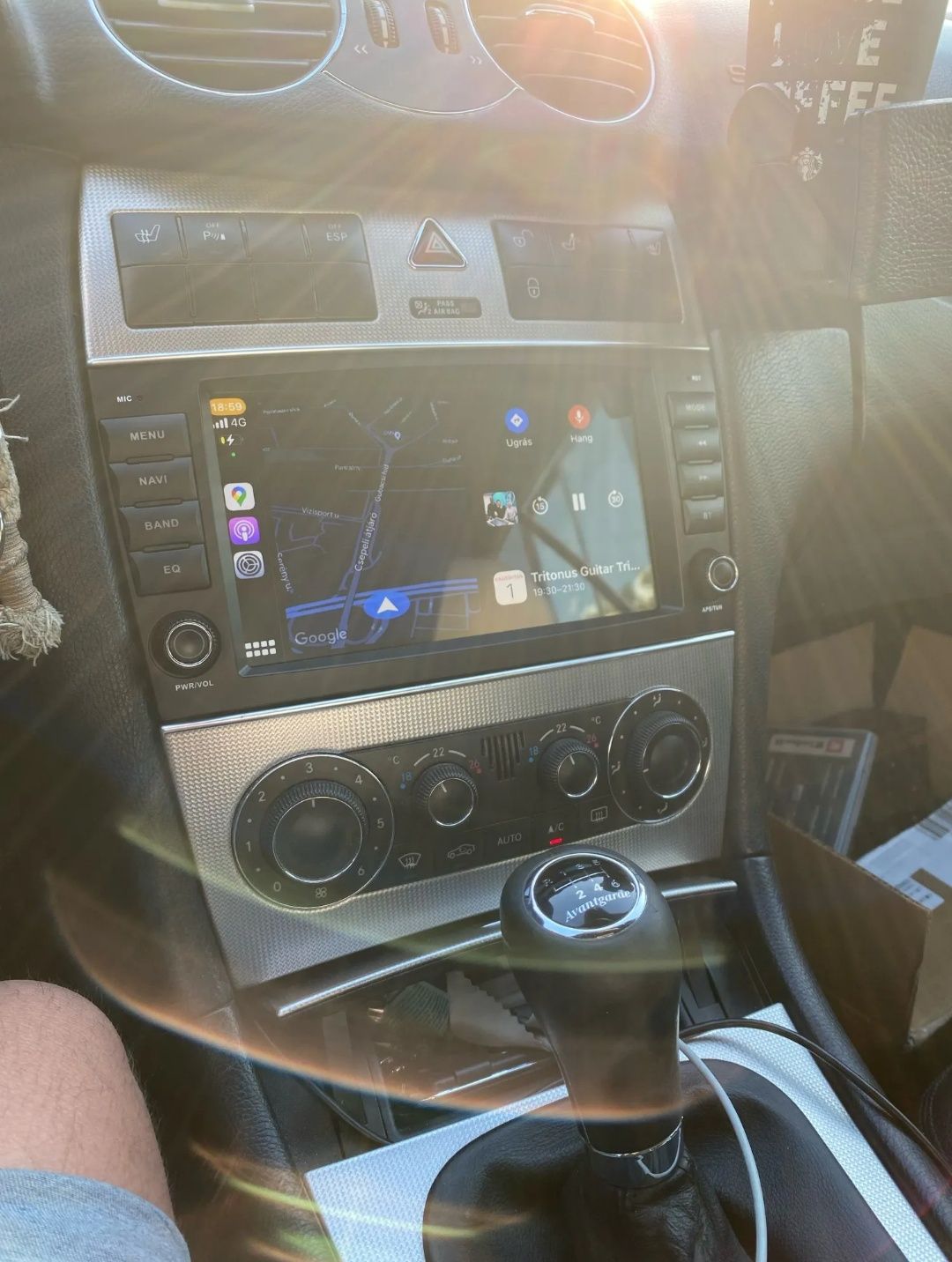 Rádio Android 13 com GPS Mercedes CLK (Novo)