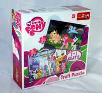 Puzzle Trefl My Little Pony Kucyki 1+1 po 50 elementów.
