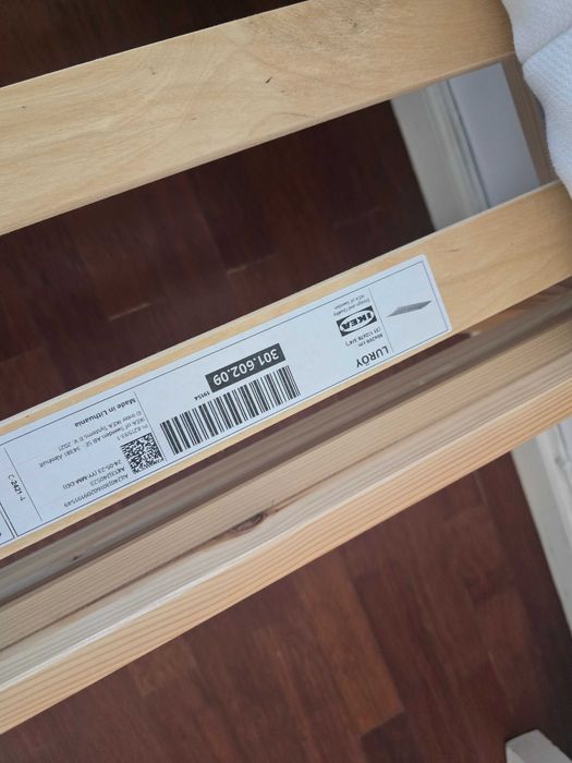 Cama IKEA NEIDEN 80x200 com estrado LURÖY e colchão MALFORS