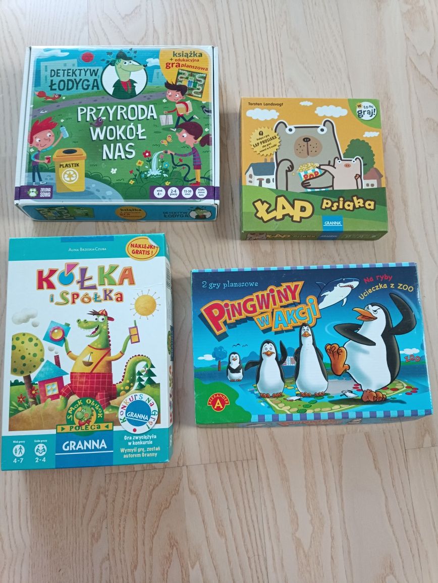 Gry dla dzieci 4+ , 4 szt