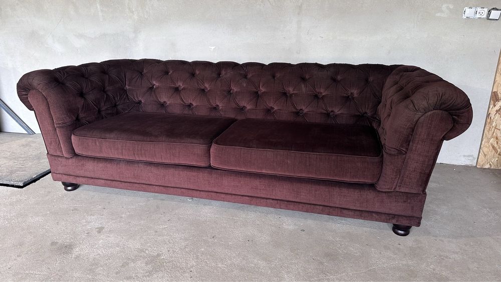 Piękna kanapa Chesterfield 3 osobowa sofa DOWÓZ WYSYŁKA