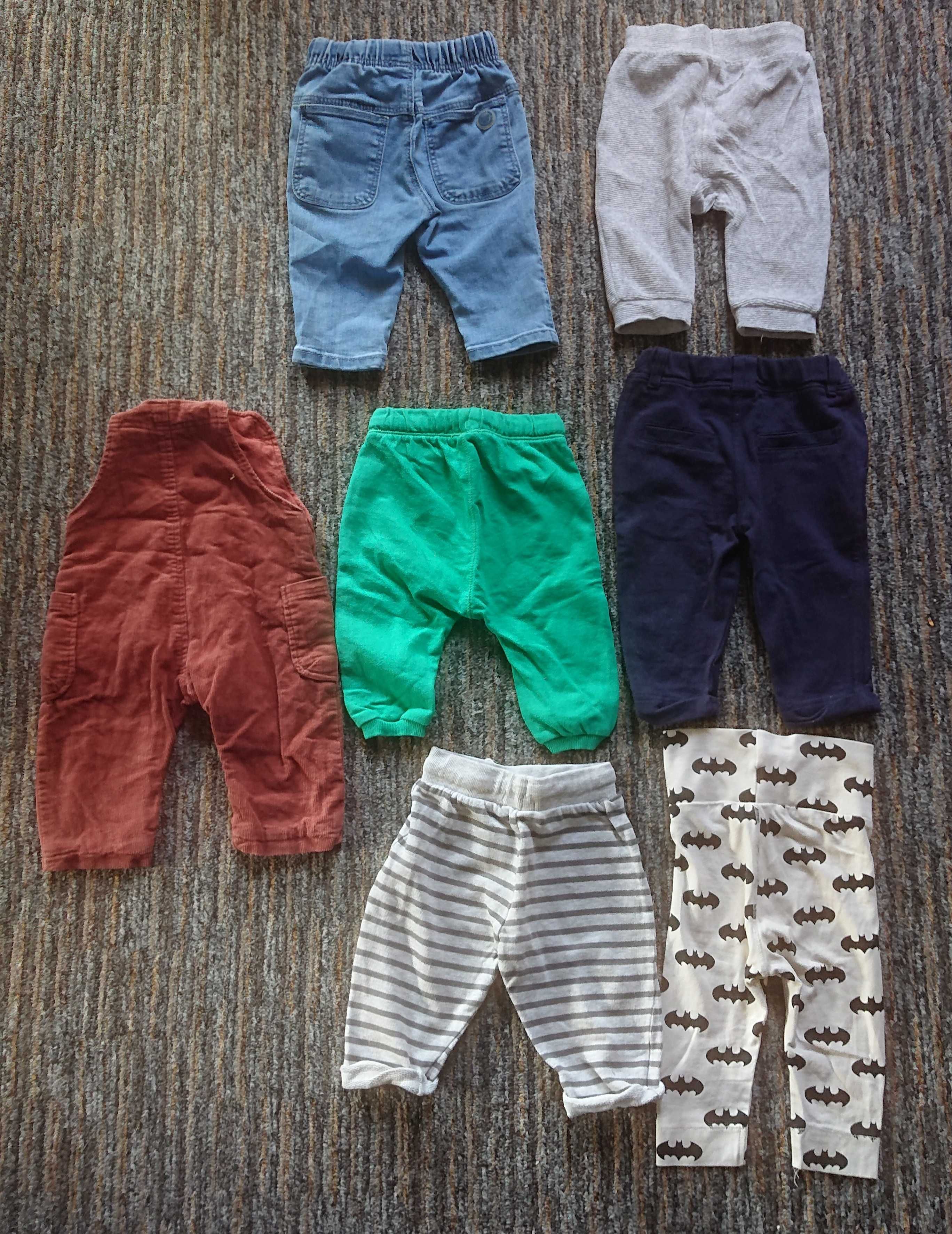 7 x spodnie Zara, H&M, George, CoolClub, Pepco / r. 62/68 / dżinsy