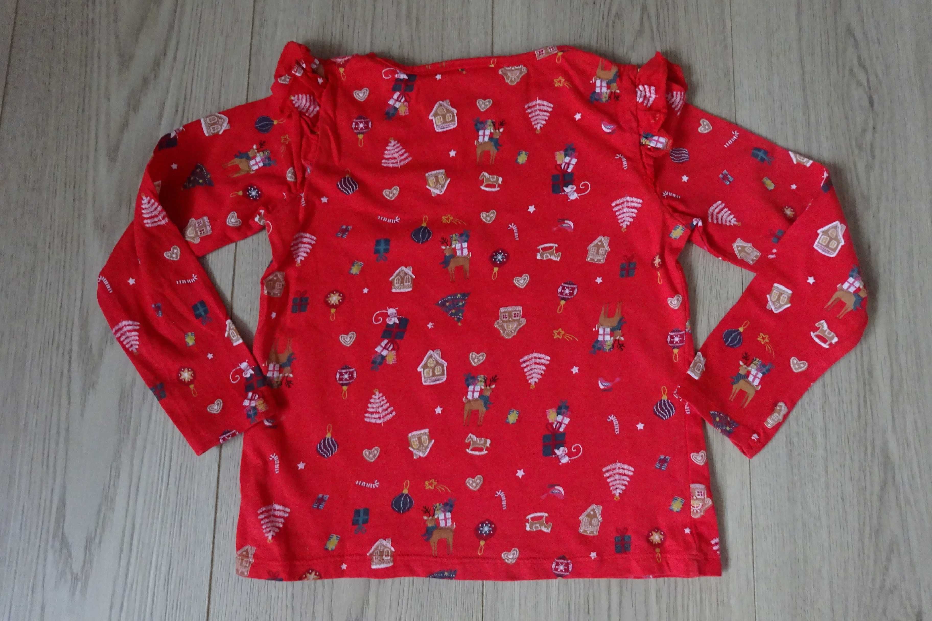 Bluzka dziewczęca świąteczna z falbankami r. 110 - Pepco