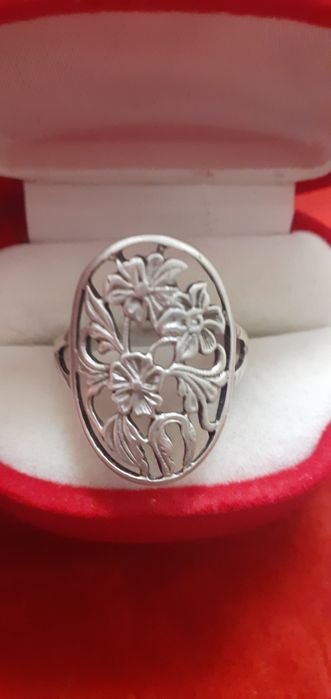 Серебряное кольцо  серьги сережки  925 проба