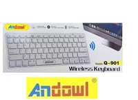 Teclado sem fio branco Bluetooth Q-901 ANDOWL Com oferta de rato
