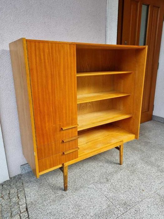 Biblioteczka Witryna Mezulanik Design PRL Lata 60 Czechosłowacja