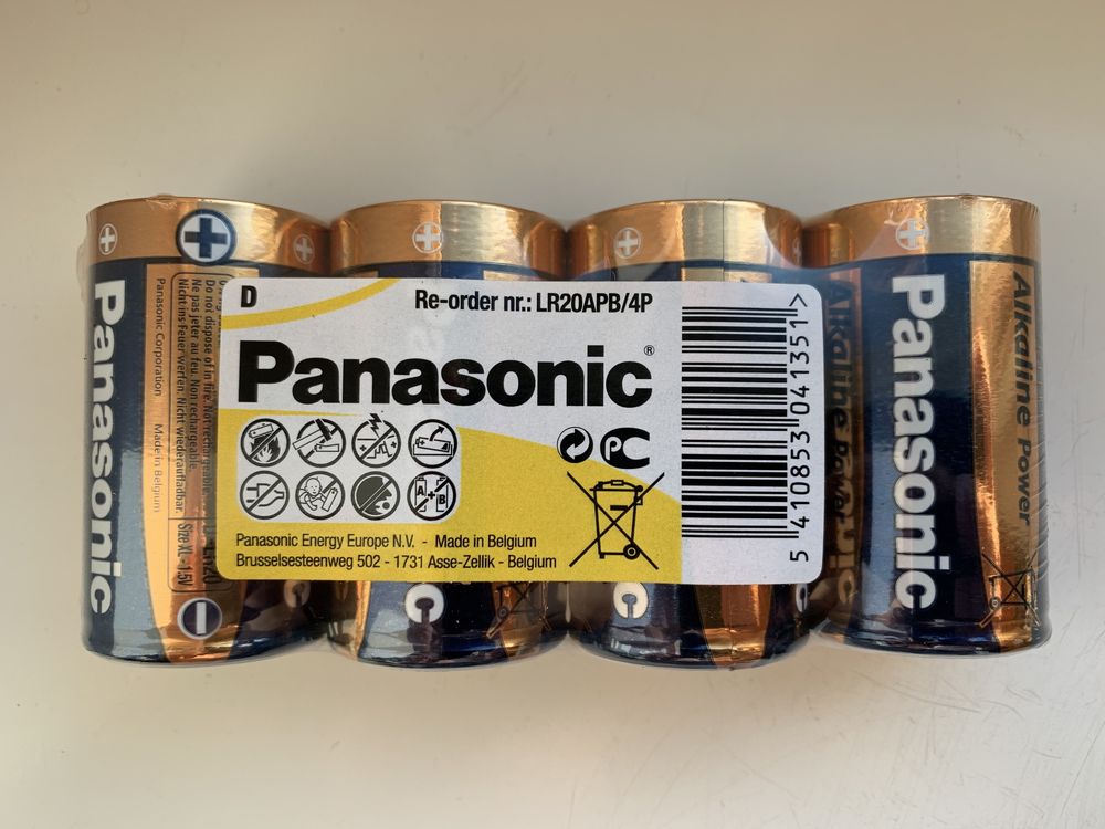 Батарейки Panasonic LR20 1,5 V