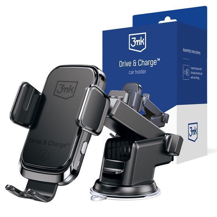 Uchwyt samochodowy z ładowarką indukcyjną na telefon 3mk Drive&Charge