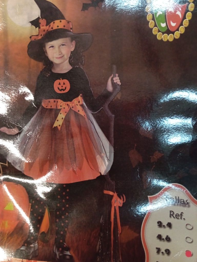 Fato Fantasia Carnaval Halloween Bruxa Criança