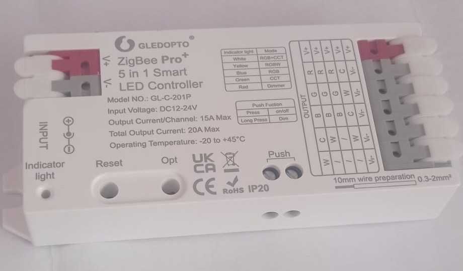 Controlador inteligente de luz led, 5 em 1.