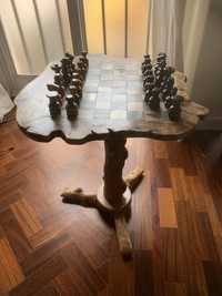 mesa de xadrez em madeira. Craflair