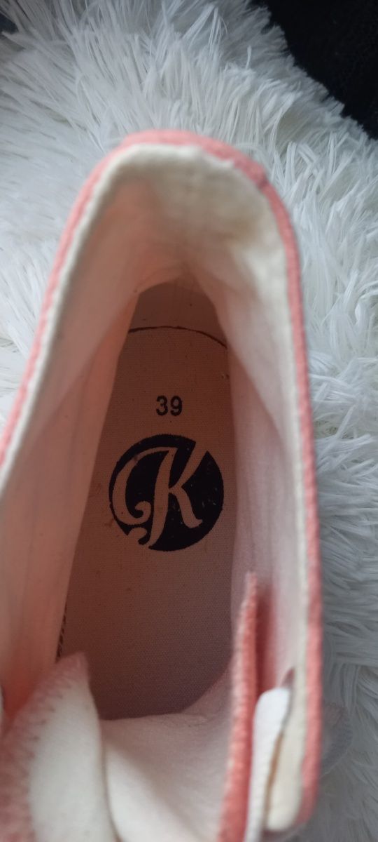 Wysokie trampki Kylie, nowe, 39, różowy/ łososiowy