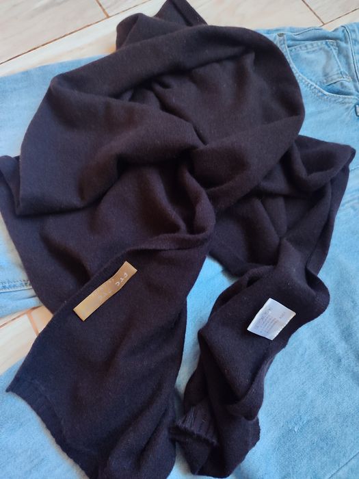 Шоколадний кашеміровий шарф від FTC Cashmere