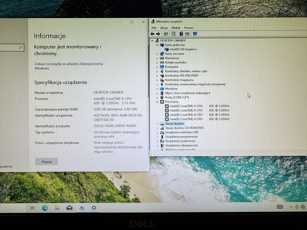 Hp Compaq 8100 Elite i5, 6gb RAM, 120ssd i 500gb hdd, WIN10
