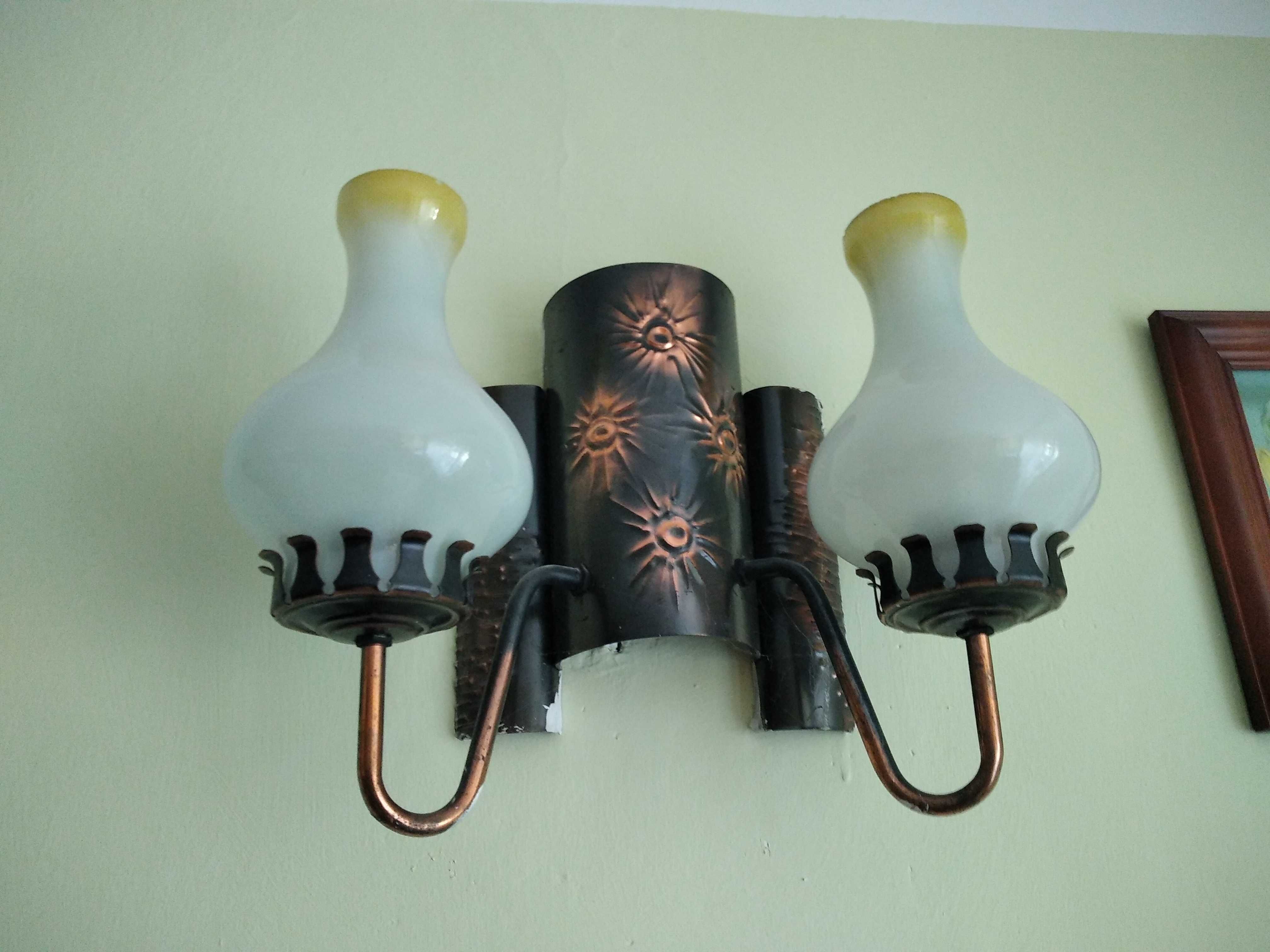3 lampy boczne z czasów PRL