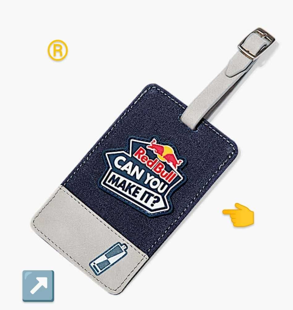 Identyfikator, zawieszka bagażowa, adresownik Red Bull Can u make it?