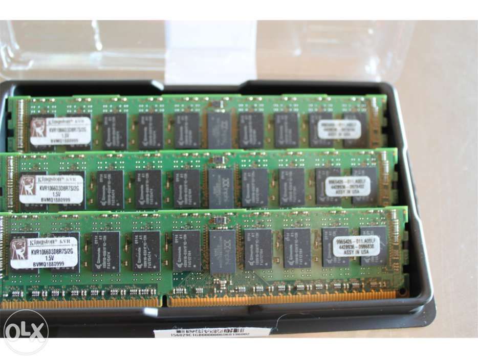 Memórias Kingston 3 módulos de 2Gb (6Gb) DDR3 SDRAM