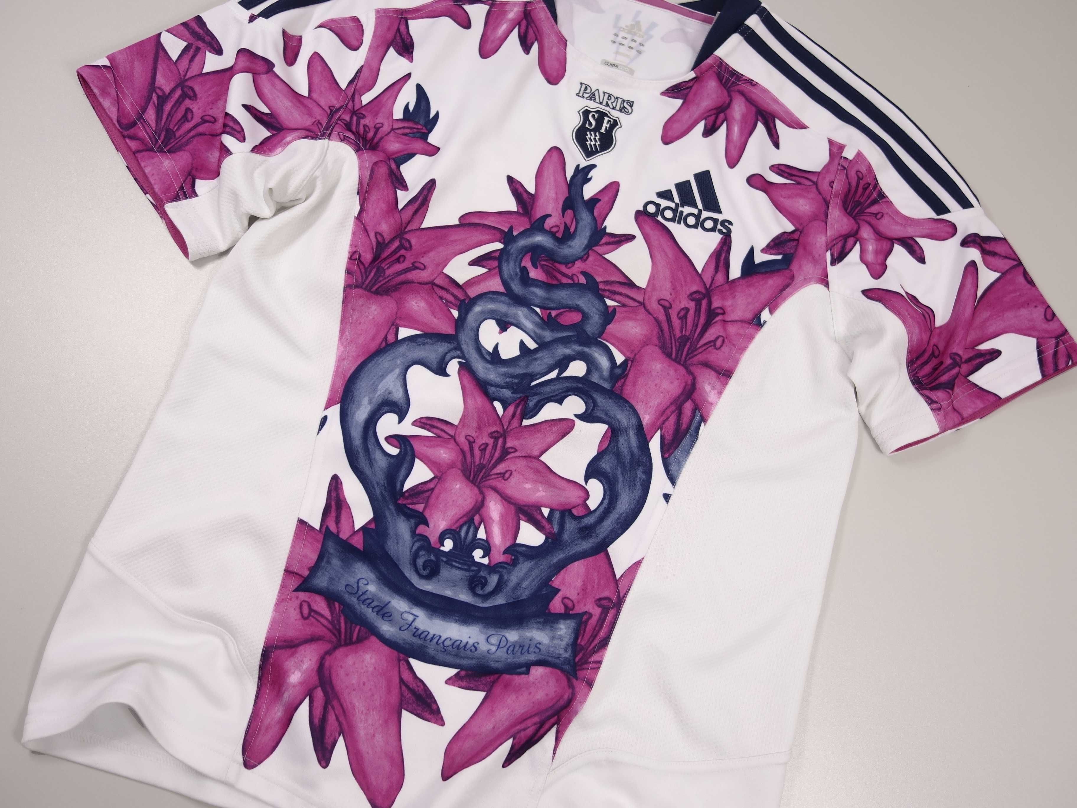 Adidas Paris Stade Francais 2011/12 Home Rugby Union Shirt koszulka L