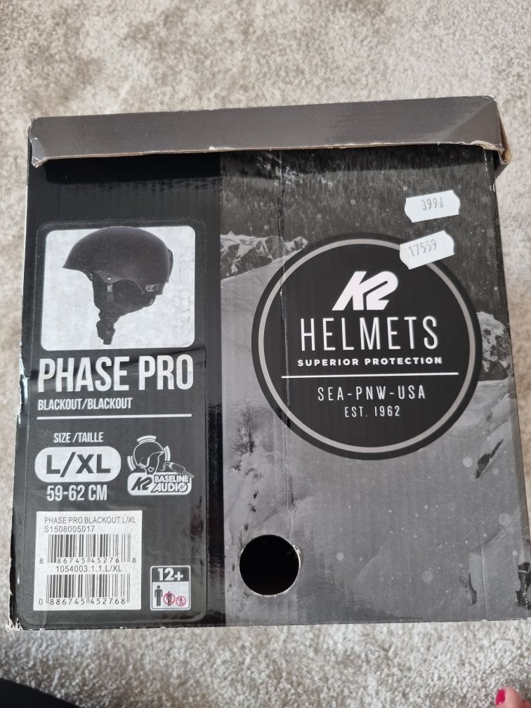 Męski kask narciarski firmy K2 rozmiar L/XL
