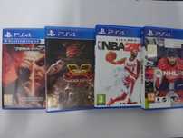 Zestaw 4 gier PS4 nhl, nba, teeken, street fighter