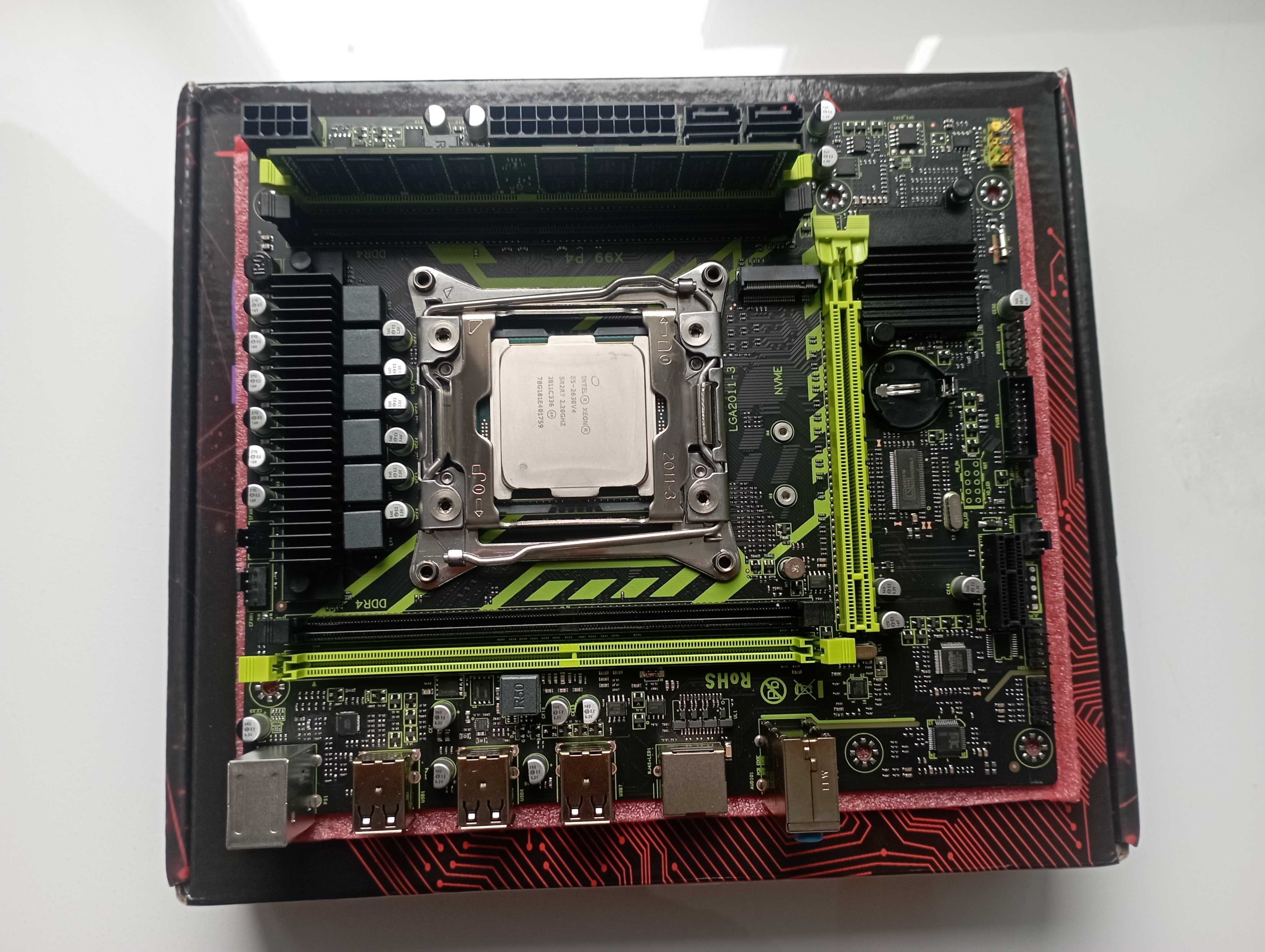 Потужний ігровий комплект мать + xeon 2630v4 + ddr4 16gb