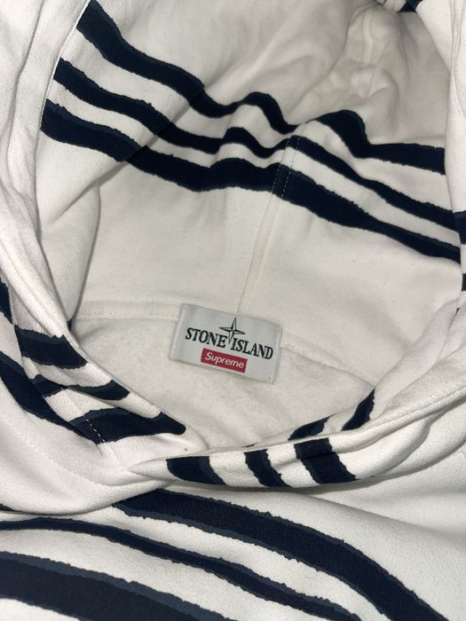 Худак Stone Island x Supreme білий