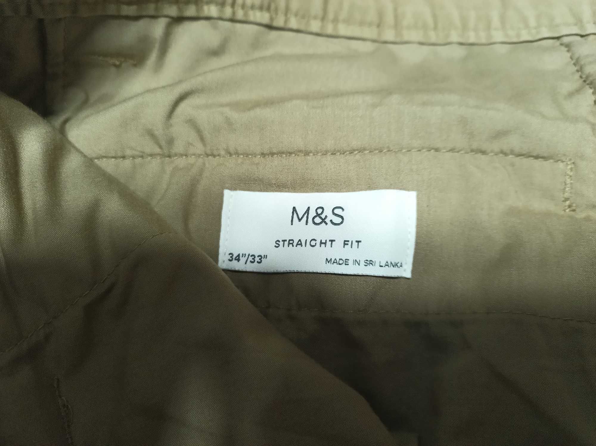 Мужские штаны-карго Marks & Spencer W34 L33 милитари khaki bronzе