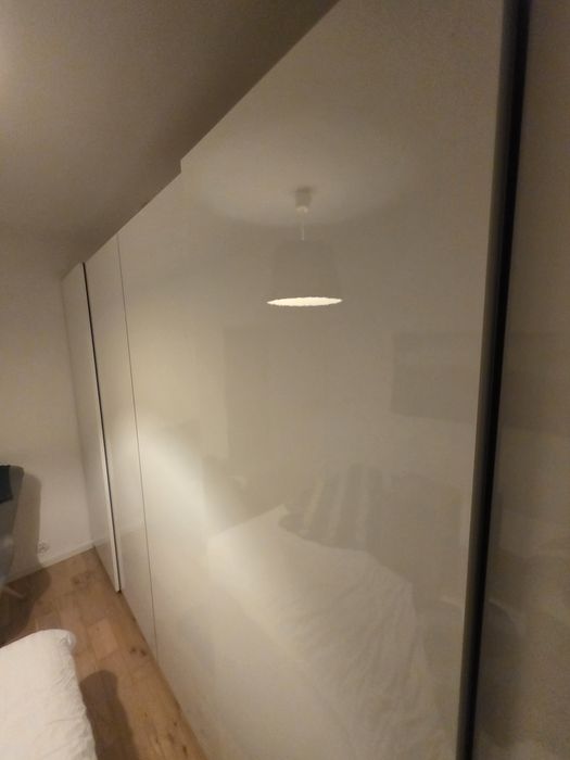 Ikea pax hasvik  4 x 75x 236 drzwi przesuwne bialy polysk