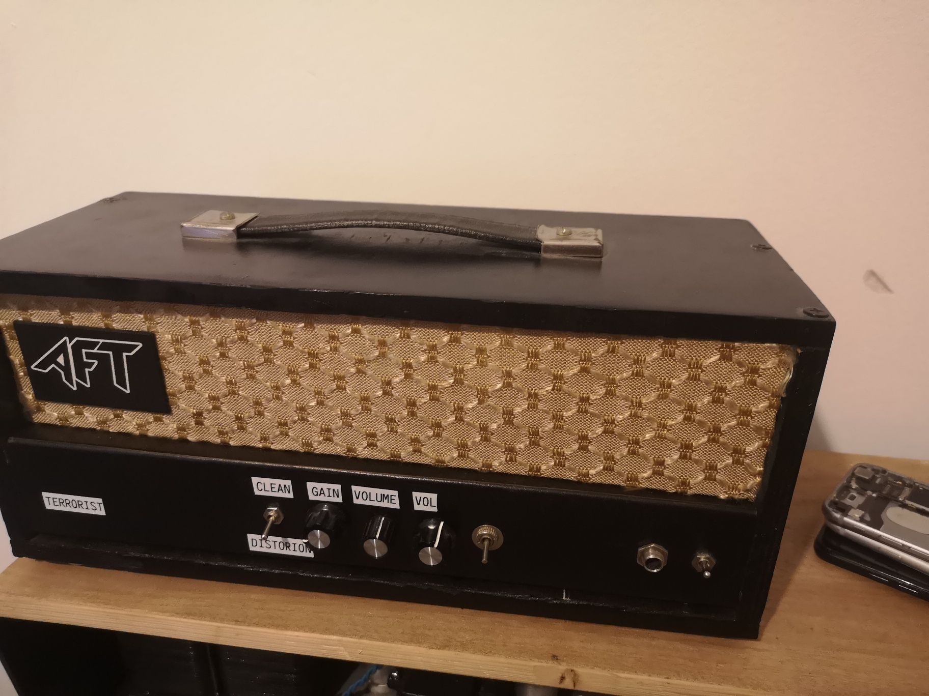 Wzmacniacz gitarowy lampowy wlasnej konstrukcji EL34 I ecc83