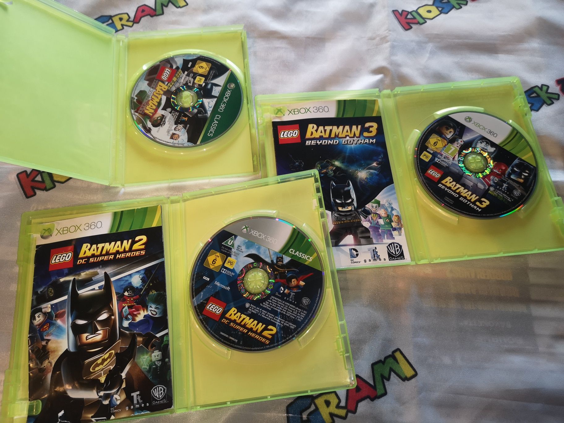 Zestaw 3 gry XBOX 360 Lego Batman Trylogia WYPRZEDAŻ NADWYŻEK stan bdb