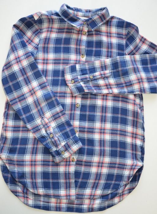 H&M długa koszula flanelowa dziewczęca 146 cm