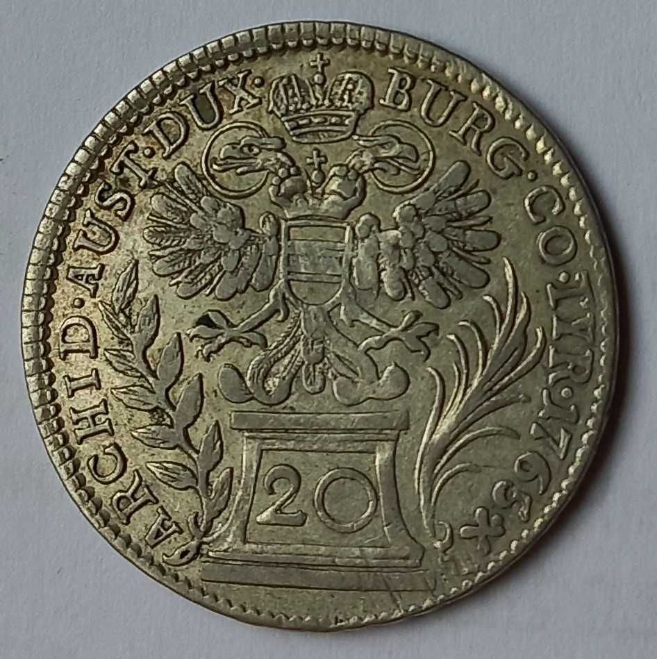 20 krajcarów 1765, Austria, Maria Teresa.