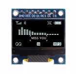 Wyświetlacz OLED 0,96 SPI biały SSD1306