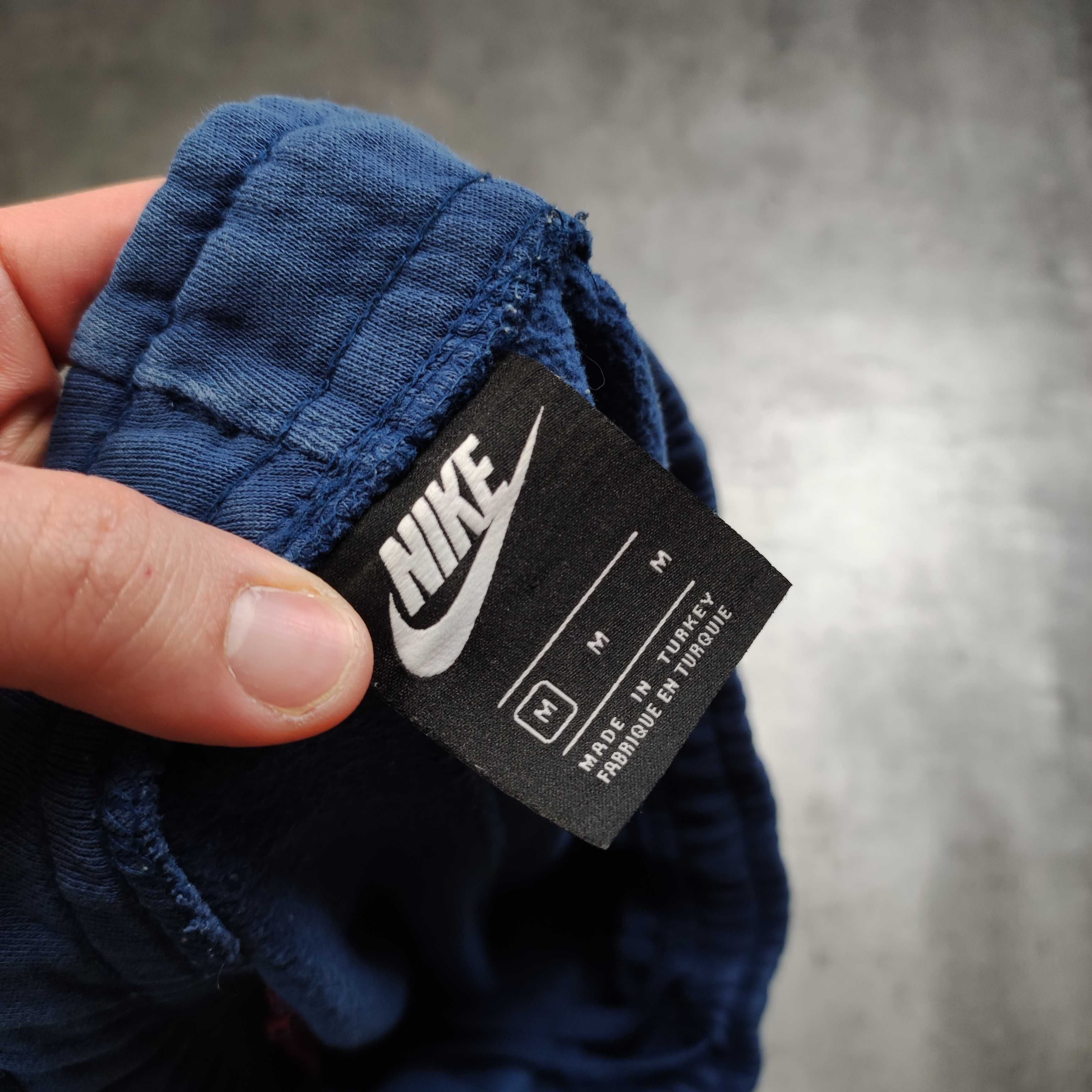 MĘSKIE Spodnie Sport Dresy Dresowe Bawełna Granatowe Logo Nike Casual